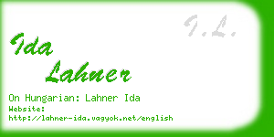 ida lahner business card